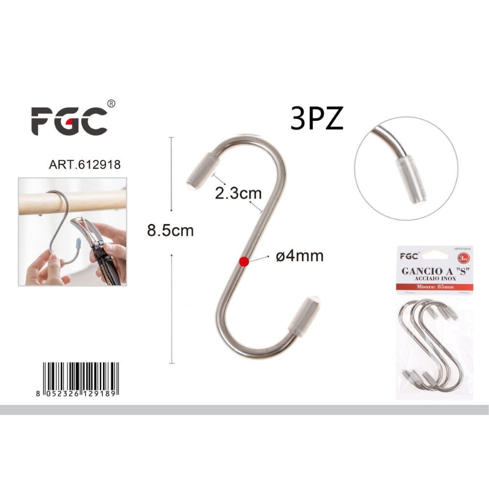 FGC Gancio "S" Multiuso 8,5cm - 3pzFgc