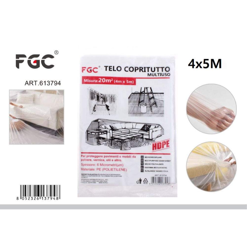 FGC Telo Copritutto PE - 4x5m/20m²Fgc