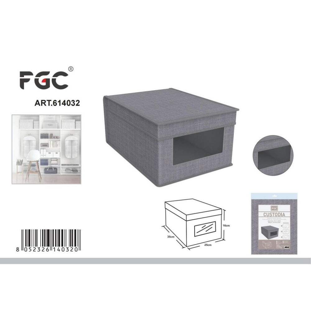 FGC Box Custodia 25x35x16cm - GrigioFgc