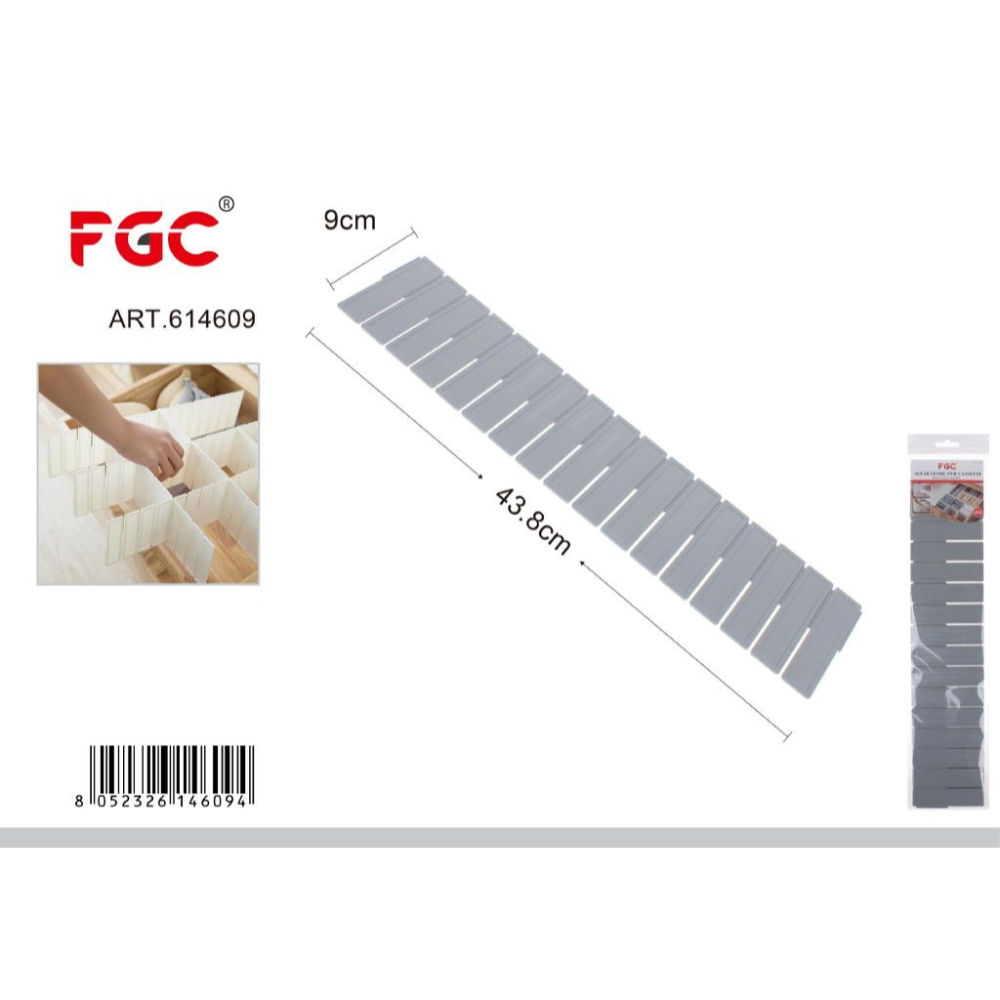 FGC Separetore per Cassetti - 43,8x9cm - 2pzFgc