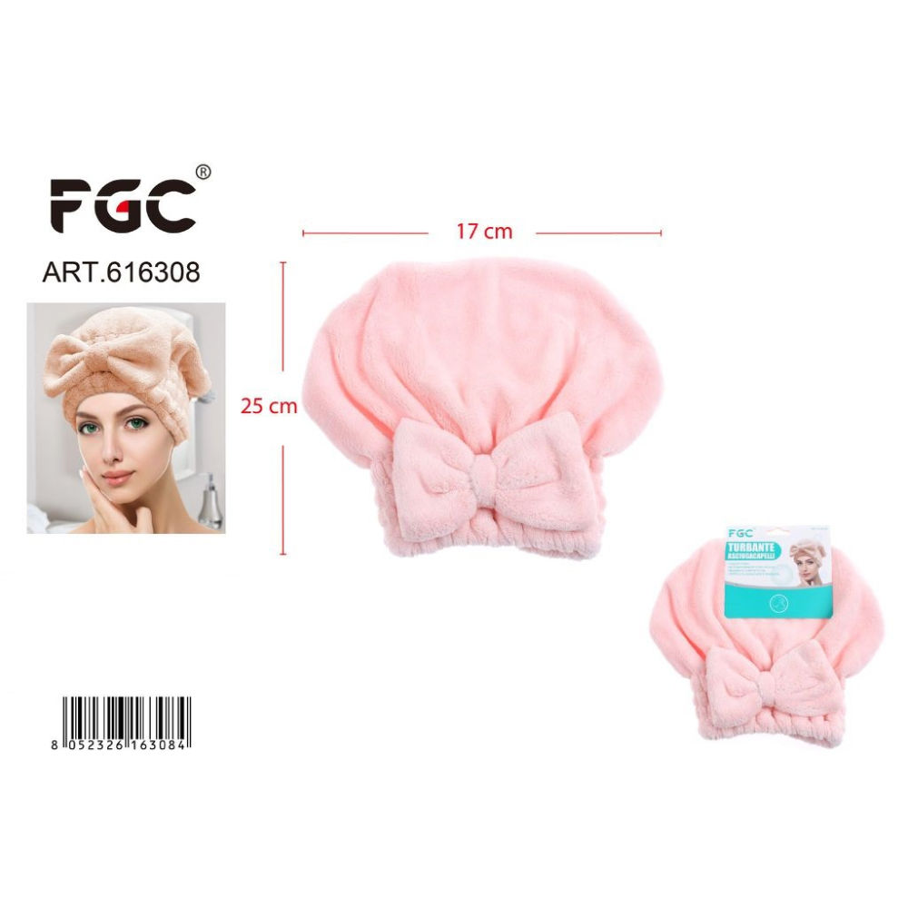 FGC Turbante Asciugacapelli - 17x25cmFgc