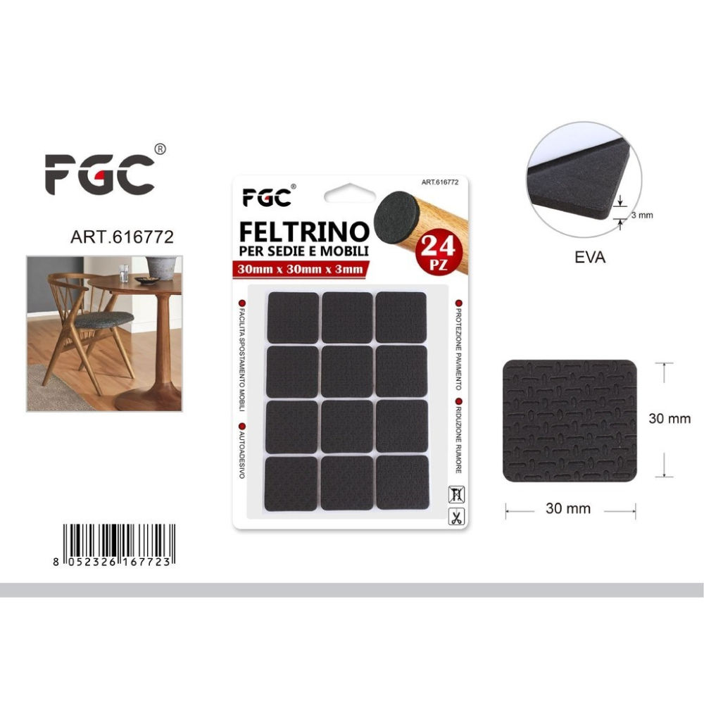 FGC Cuscinetto in EVA 30x30mm - 24pzFgc