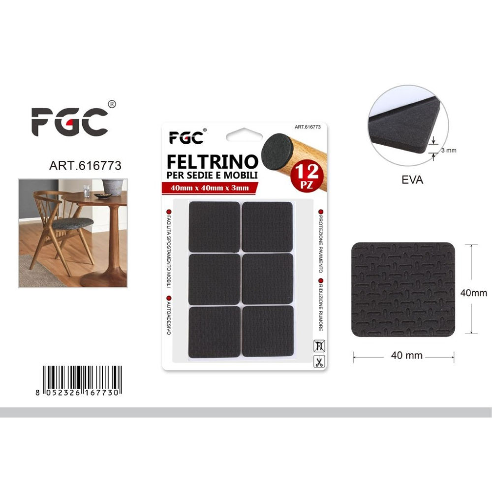 FGC Cuscinetto in EVA 40x40mm - 32pzFgc