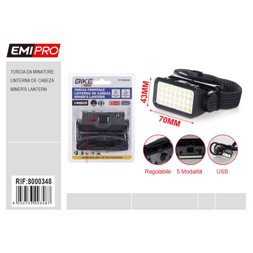 EMI TORCIA FRONTALE - 43x70MMEmi