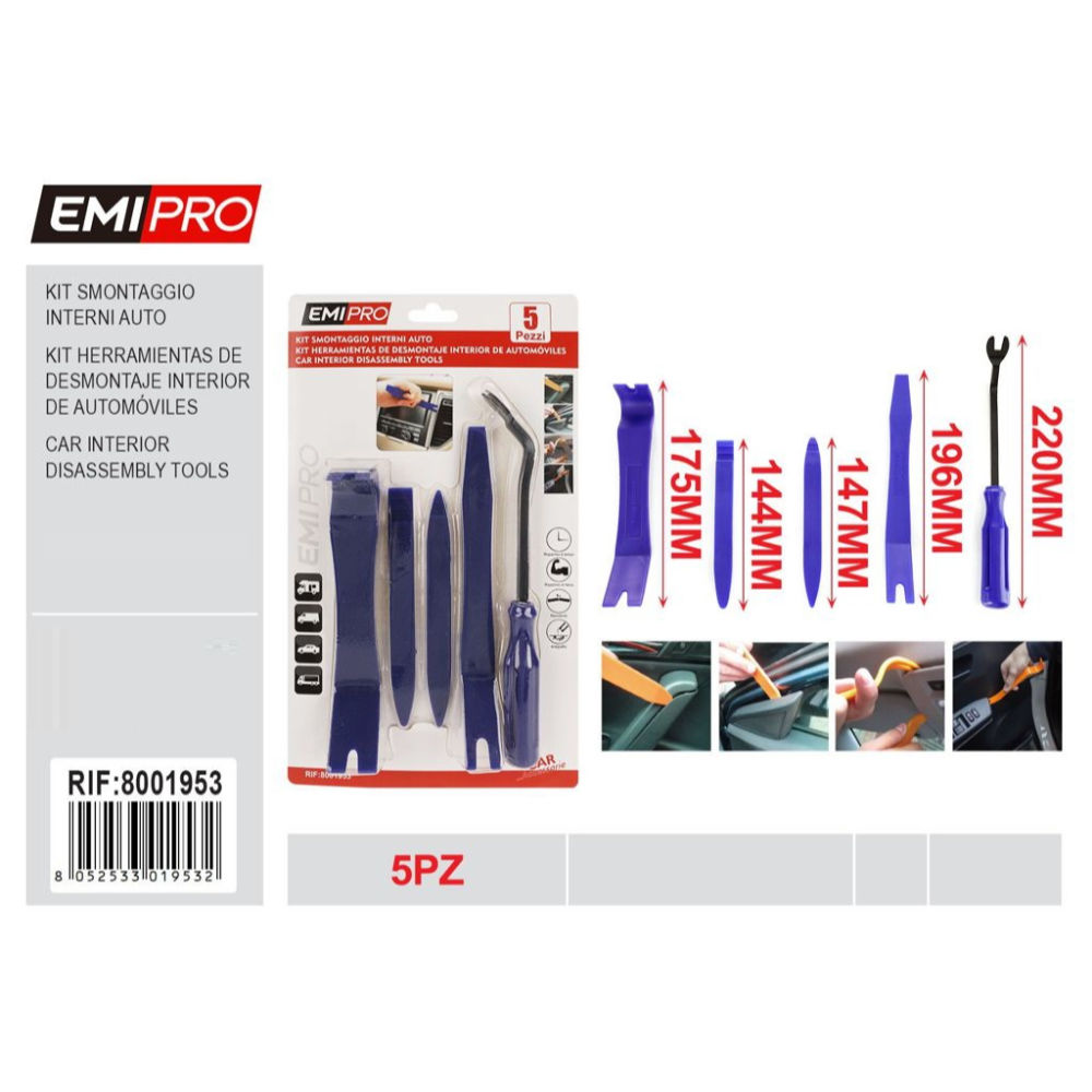 EMI Kit per Smontaggio Interni Auto - 5pzEmi