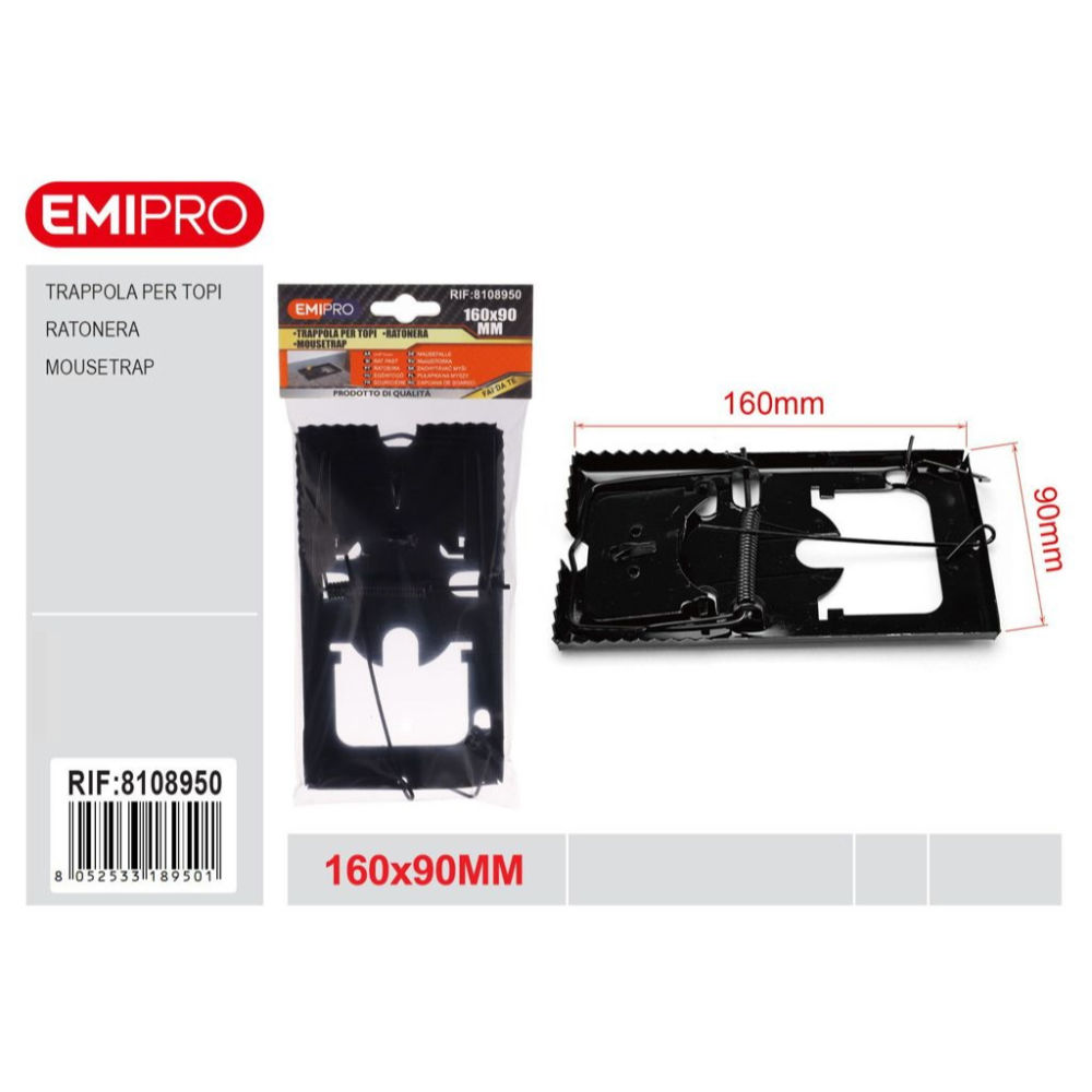 EMI Trappola a Scatto per Topi - 160x90mmEmi
