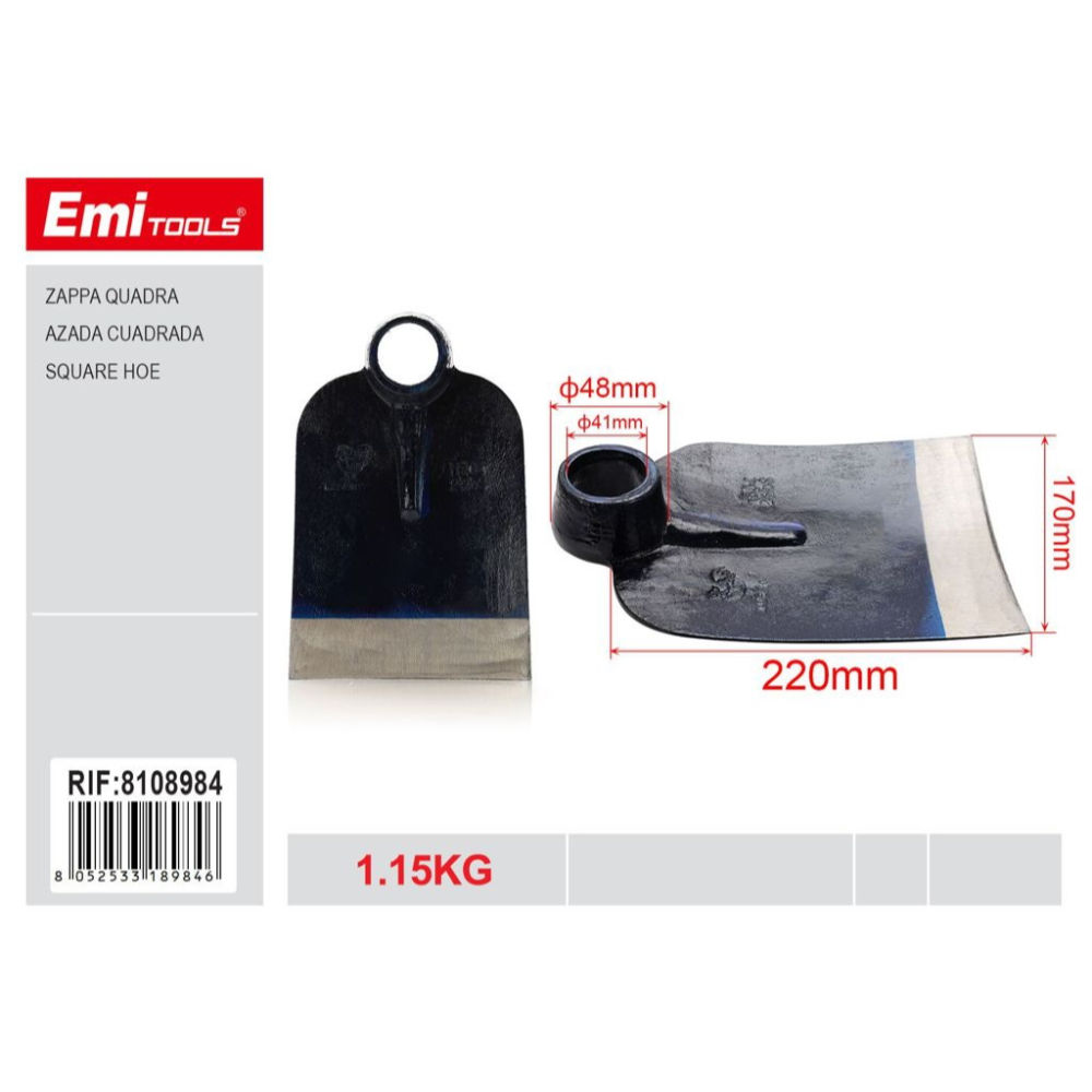EMI Testa di Zappa Quadra - 1,15kgEmi