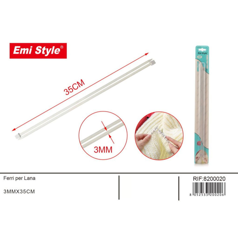 Emi Ferri da Maglia 35cm - 3mmEmi