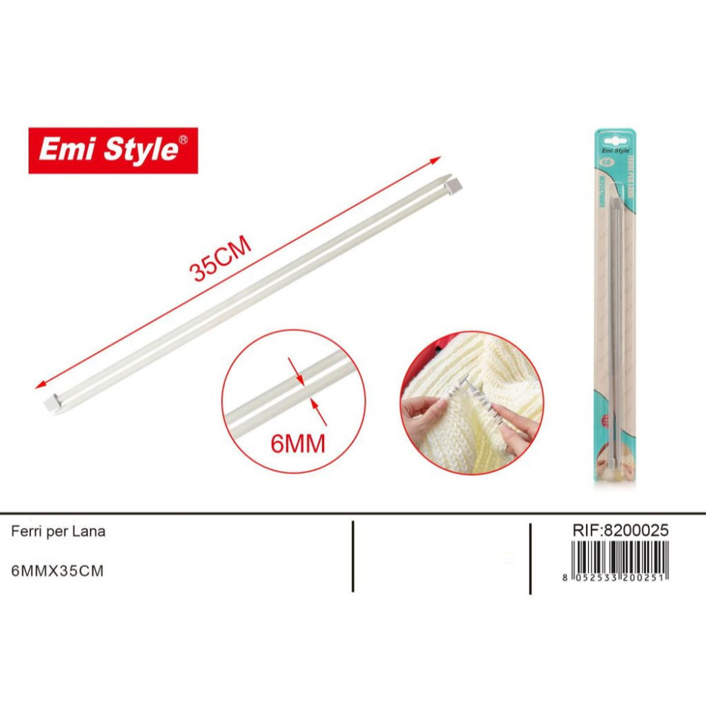 Emi Ferri da Maglia 35cm - 6mmEmi