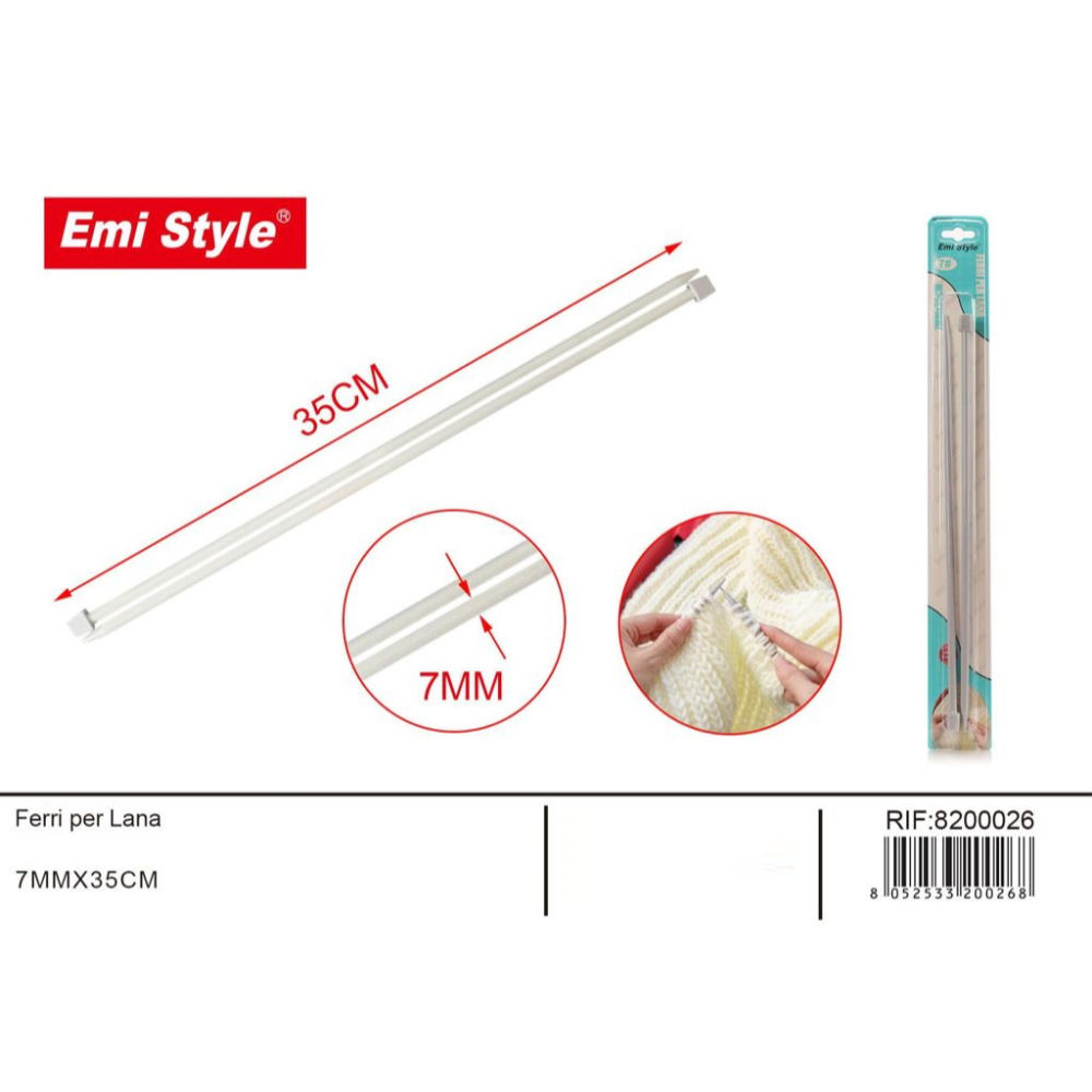Emi Ferri da Maglia 35cm - 7mmEmi