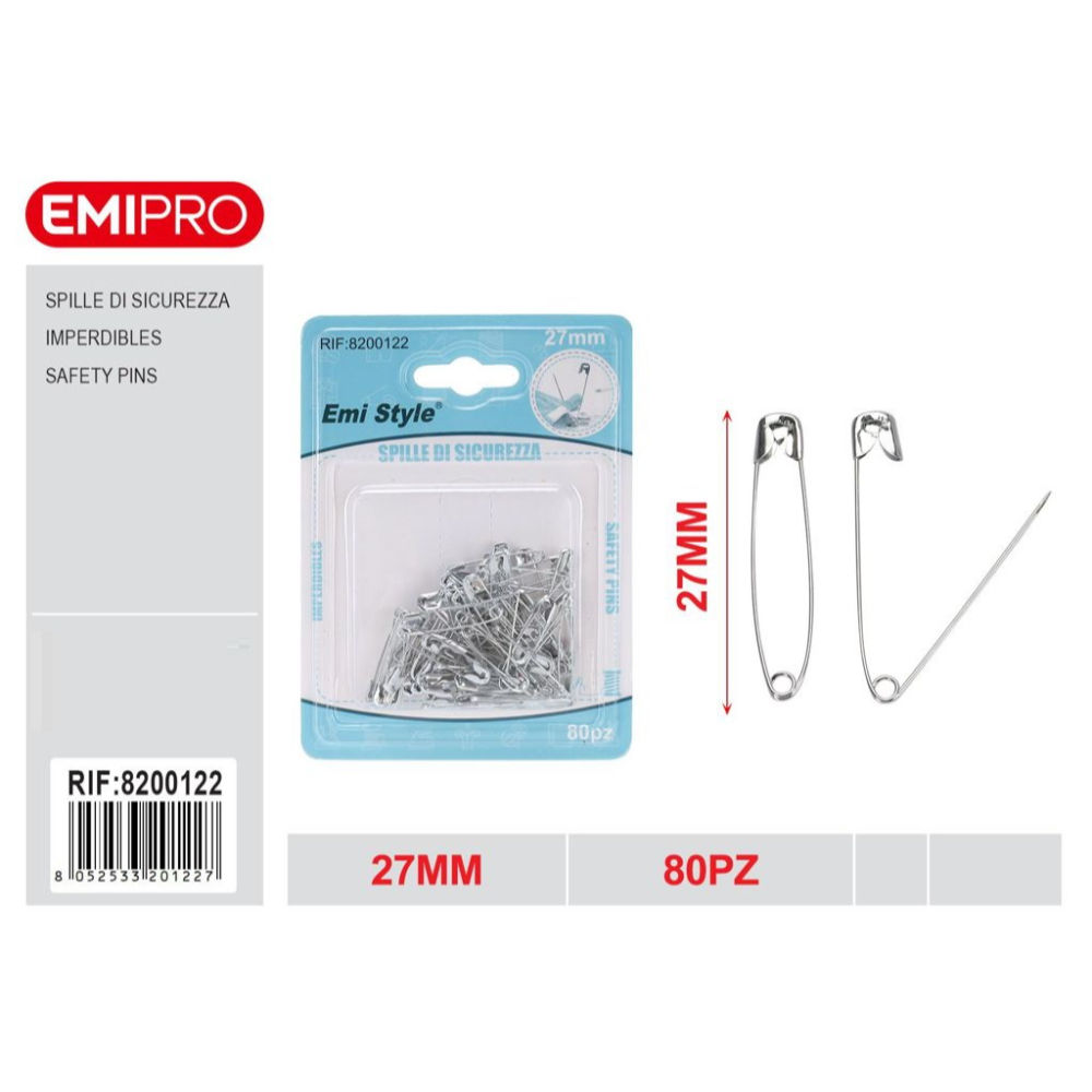 Emi Spille di Sicurezza 27mm - 80pzEmi