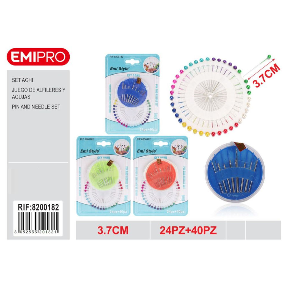 Emi Set Aghi e Spille da Cucito - 24+40pzEmi
