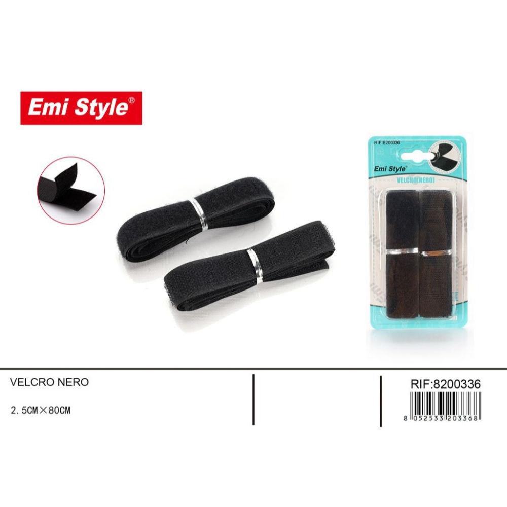 Emi Velcro 2,5x80cm - NeroEmi