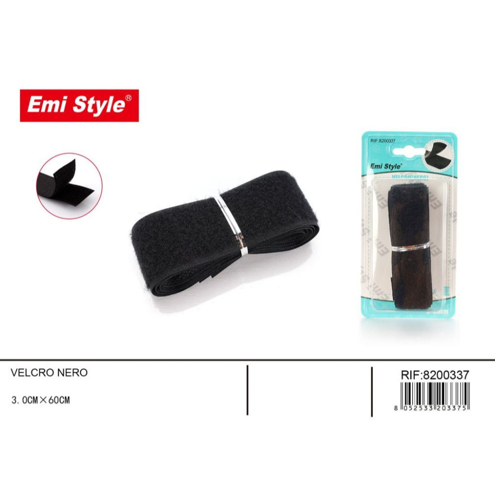Emi Velcro 3x60cm - NeroEmi