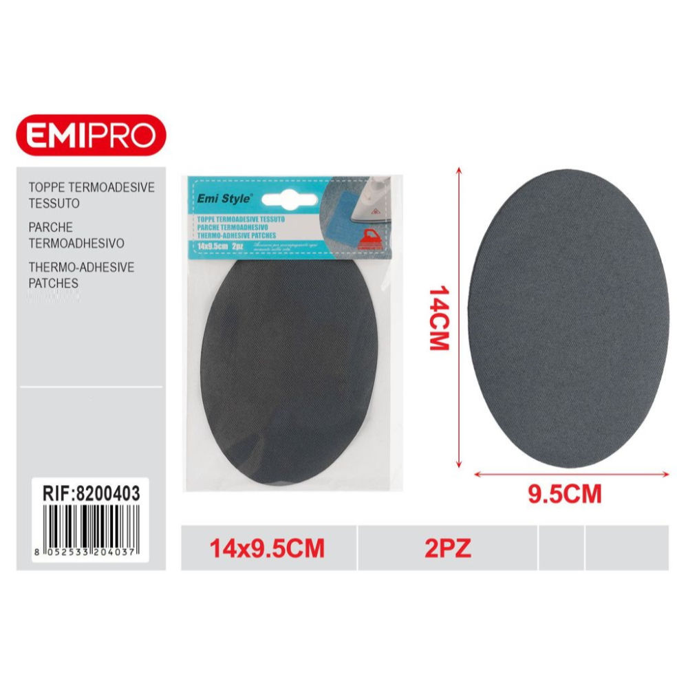 Emi Toppe Termoadesive - Grigio PiomboEmi