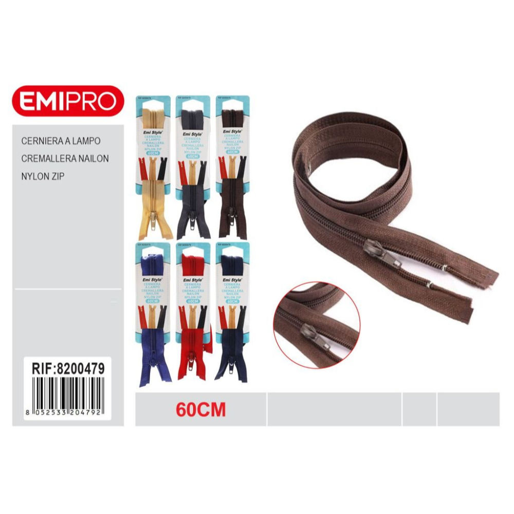 Emi Cerniera Lampo Nylon Assortiti - 60cmEmi