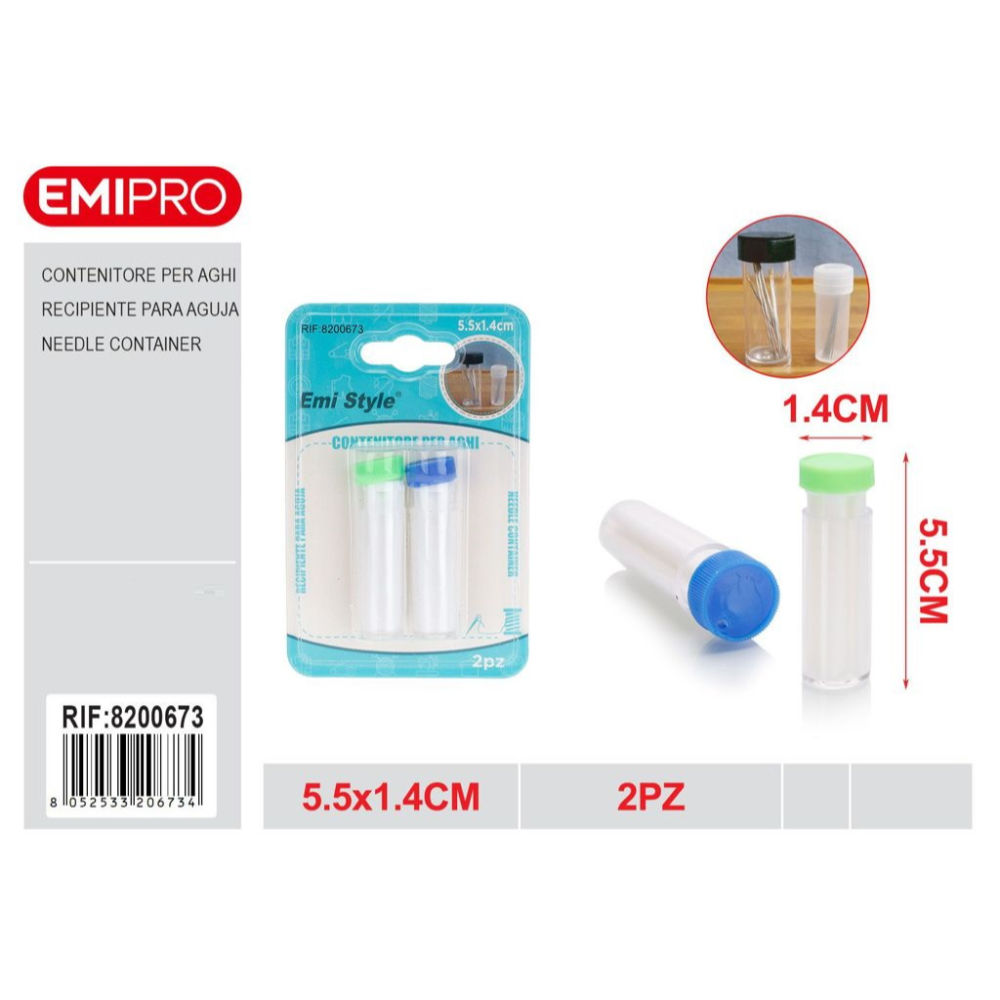Emi Contenitore per Aghi 5,5x1,4cm - 2pzEmi