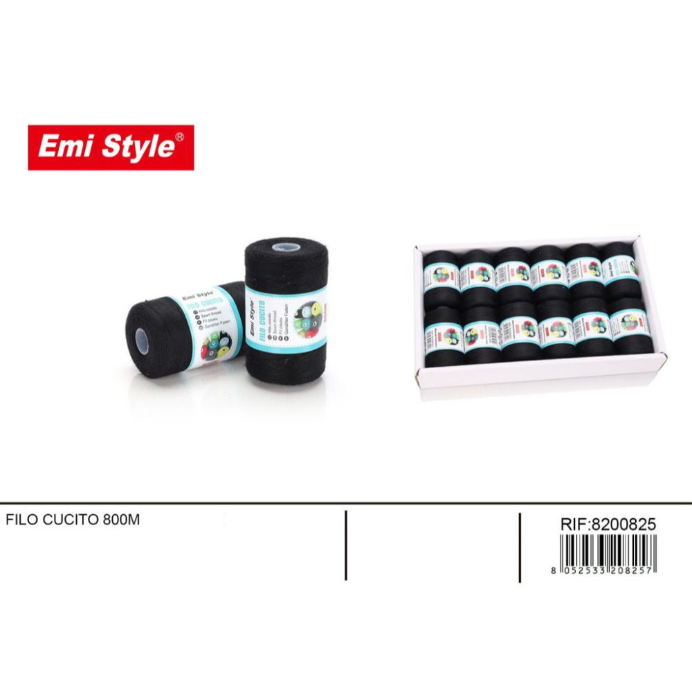 Emi Filo per Cucito 800m - NeroEmi
