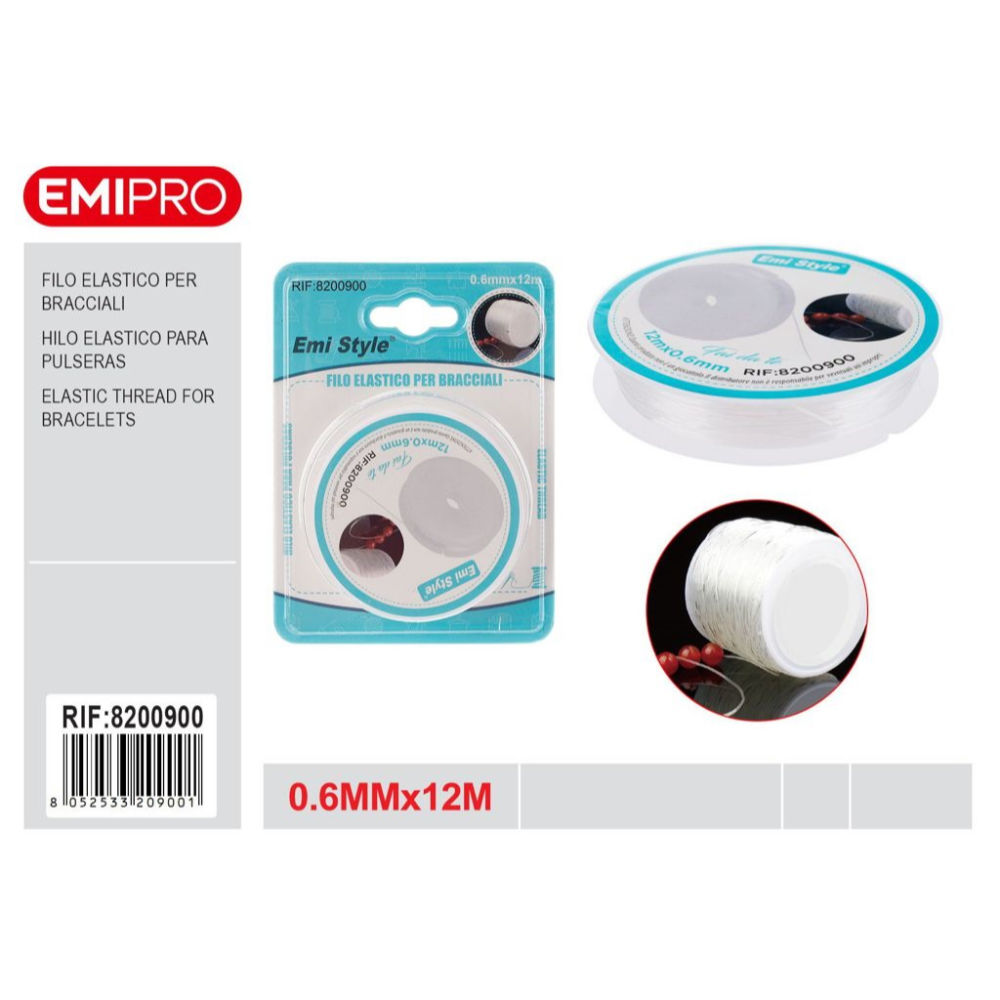 Emi Filo Elastico per Bijoux 0,6mm - 12mEmi