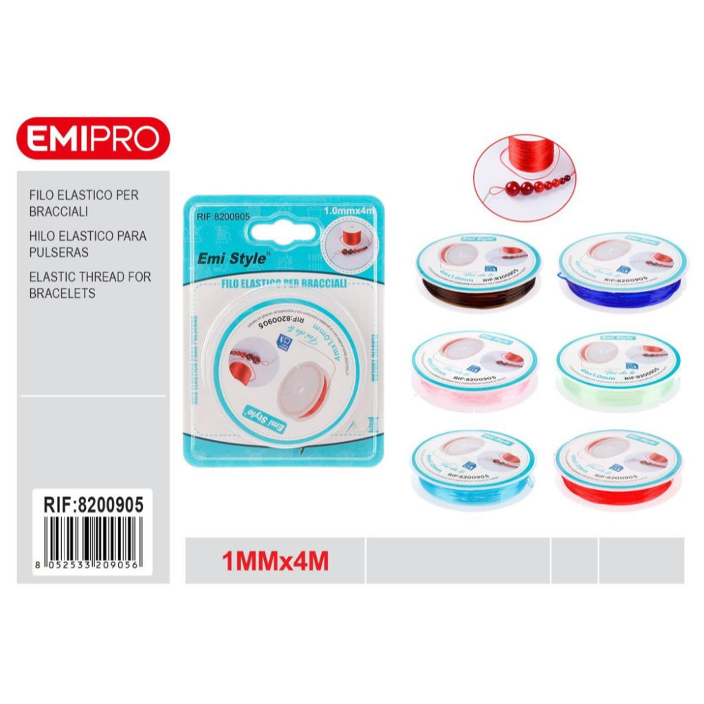 Emi Filo Elastico per Bijoux Mix 1mm - 4mEmi