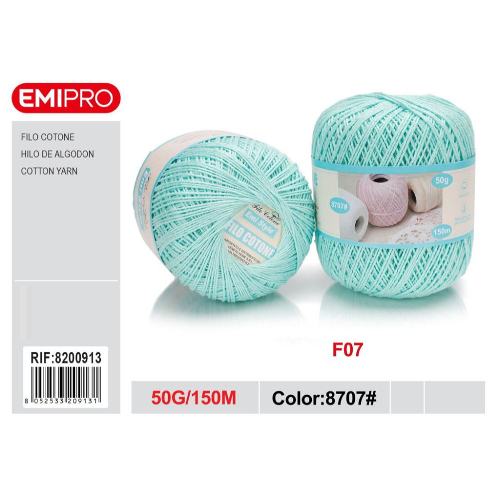 Emi Filo Cotone 50g - Verde Acqua 8707#Emi