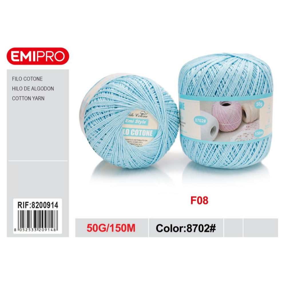Emi Filo Cotone 50g - Azzurro Chiaro 8702#Emi