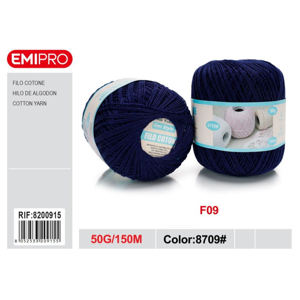 Emi Filo Cotone 50g - Blu Navy 8709#Emi