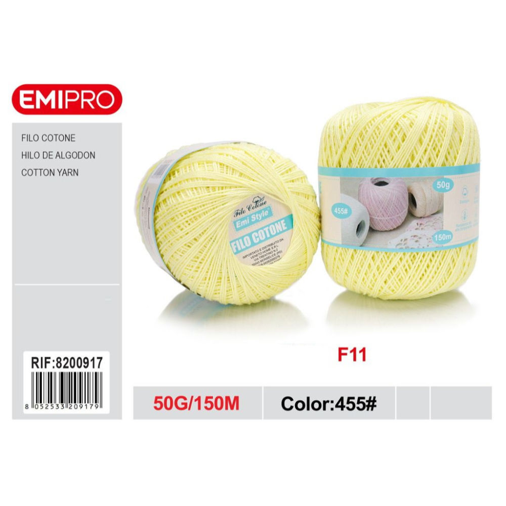 Emi Filo Cotone 50g - Giallo Brillante 455#Emi