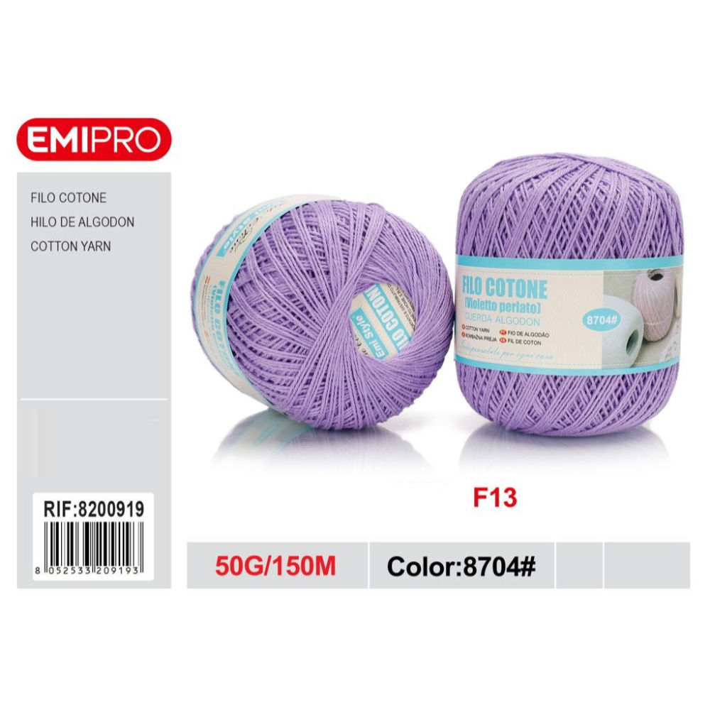 Emi Filo Cotone 50g - Violetto Perlato 8704#Emi