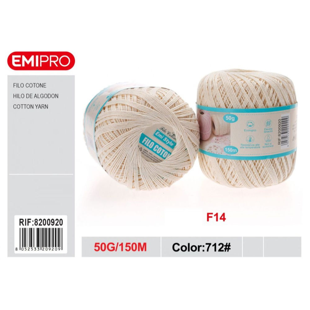 Emi Filo Cotone 50g - Bianco Avorio 712#Emi