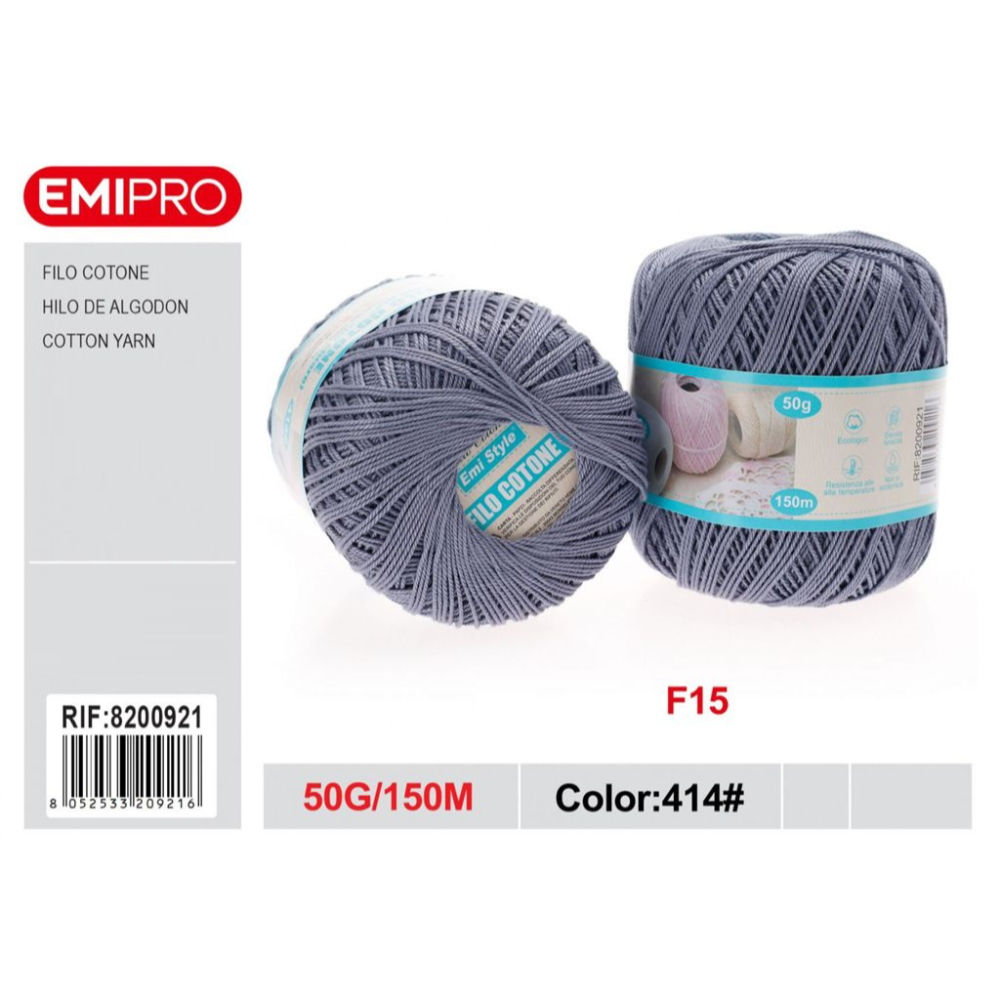 Emi Filo Cotone 50g - Grigio Argentato 414#Emi