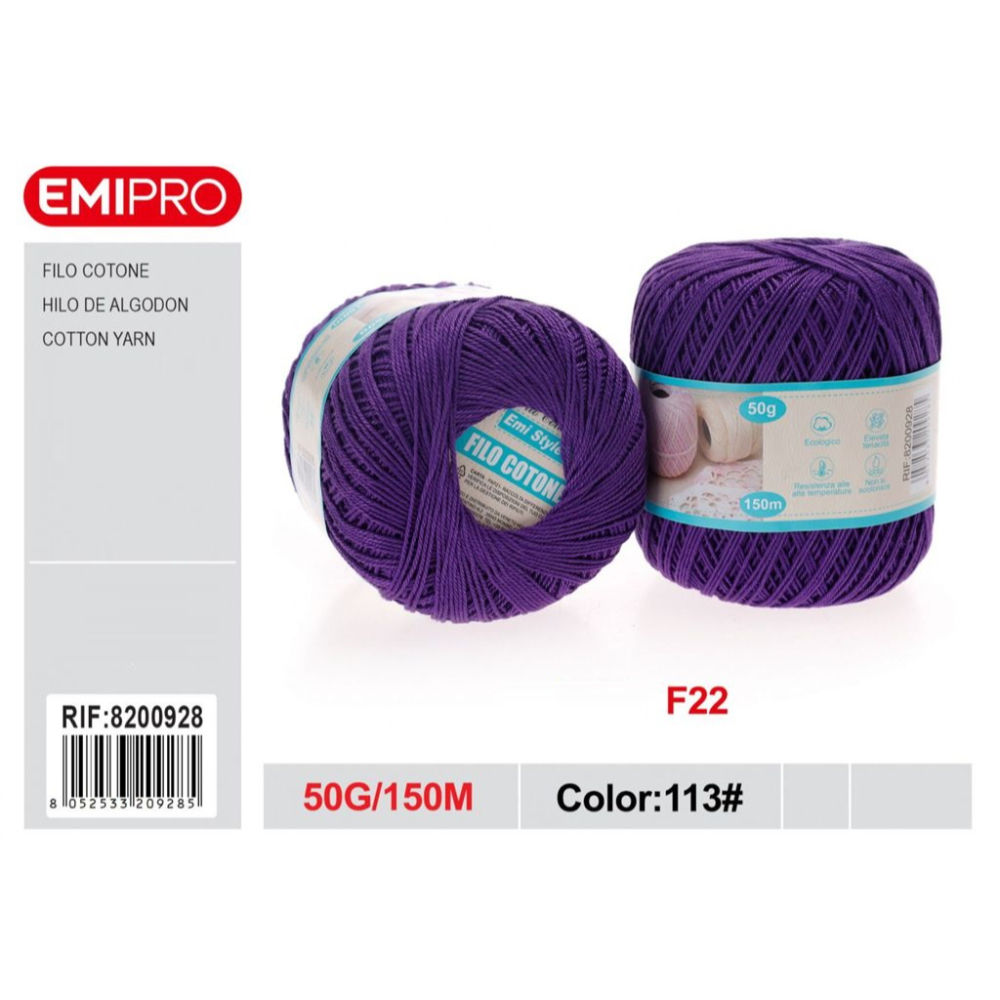 Emi Filo Cotone 50g - Viola 113#Emi