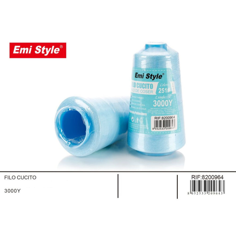 Emi Filo per Cucito 3000Y - Azzurro Chiaro 251#Emi