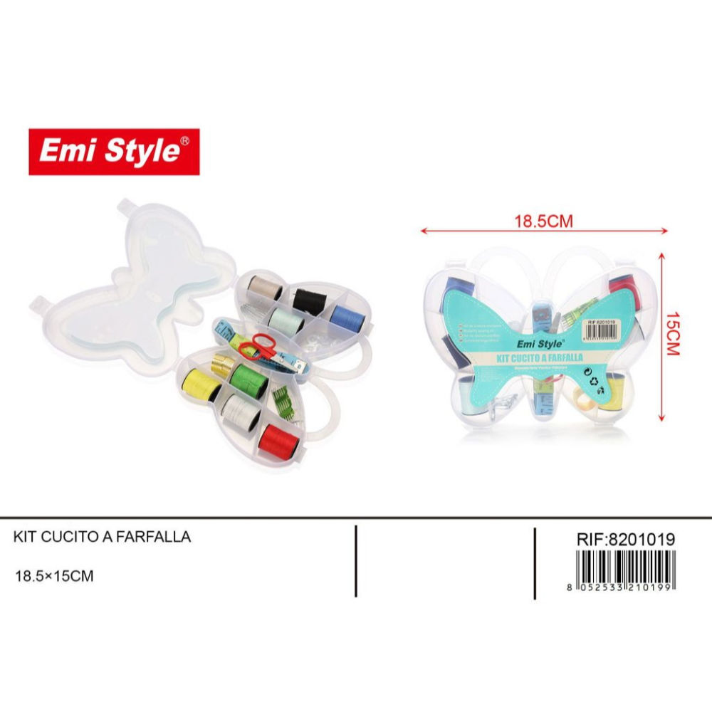 Emi Kit per Cucito Farfalla - 18,5x15cmEmi