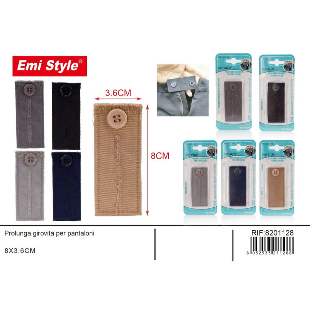 Emi Prolunga Girovita per Pantaloni - 3,6x8cmEmi