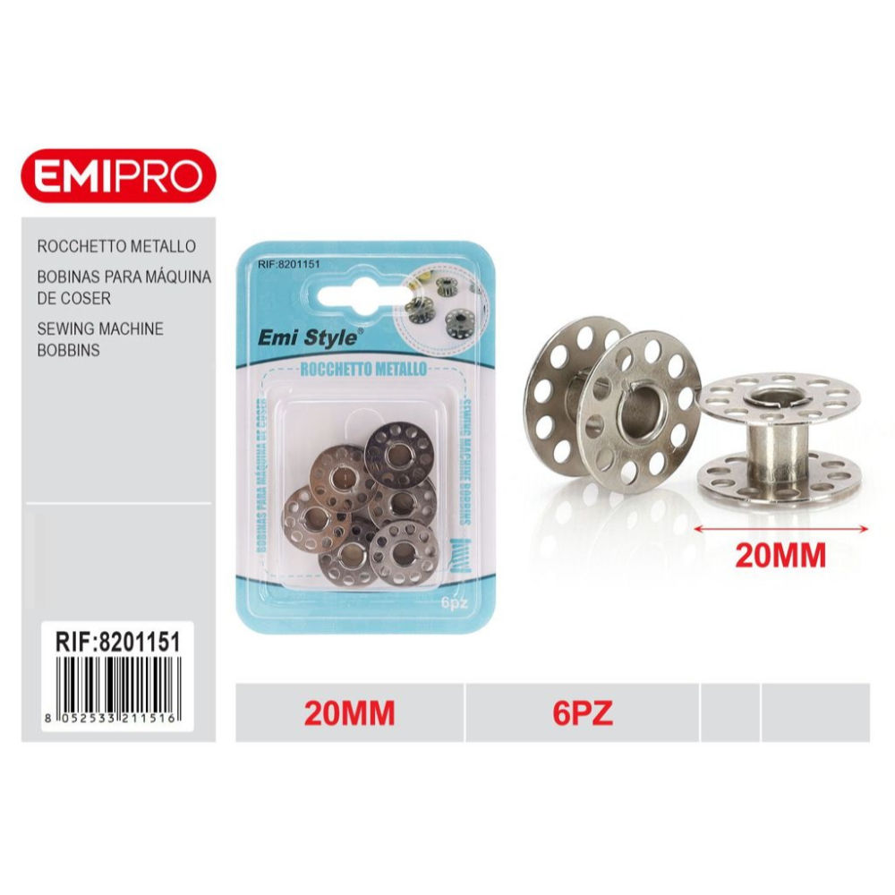 Emi Porta Rochetto in Metallo - 6pzEmi