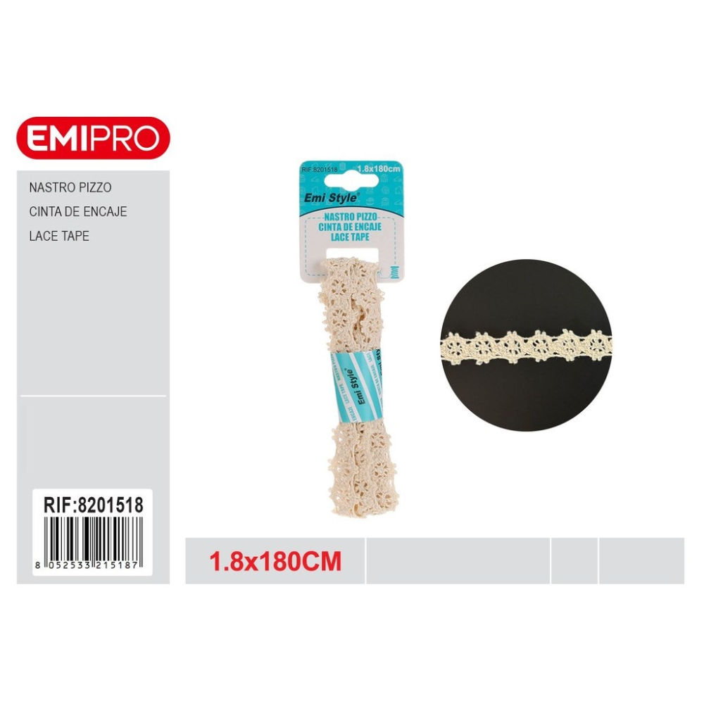 EMI Nastro di Pizzo Art.8201518 - 1,8x180cmEmi