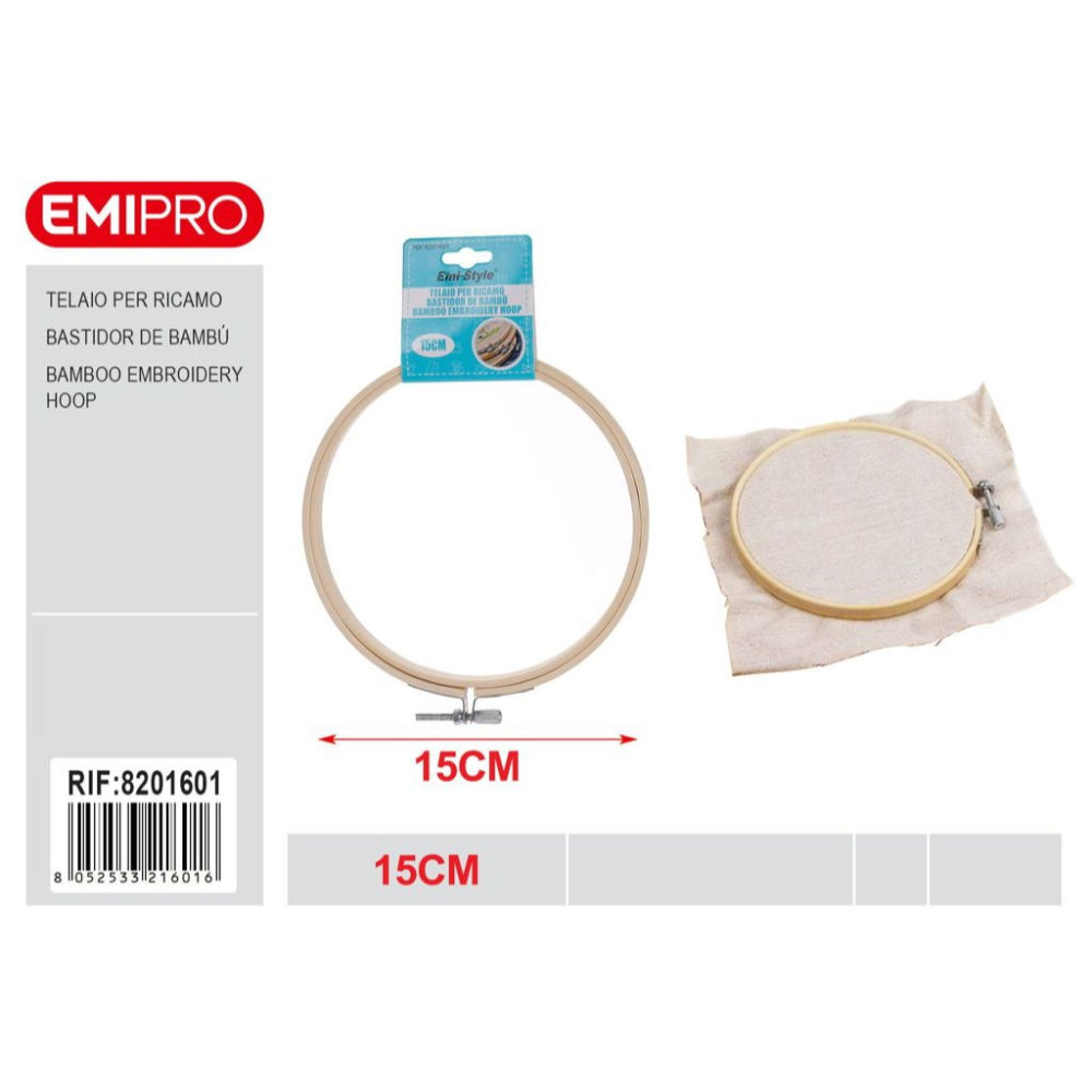 Emi Telaio da ricamo Tondo - Ø15cmEmi