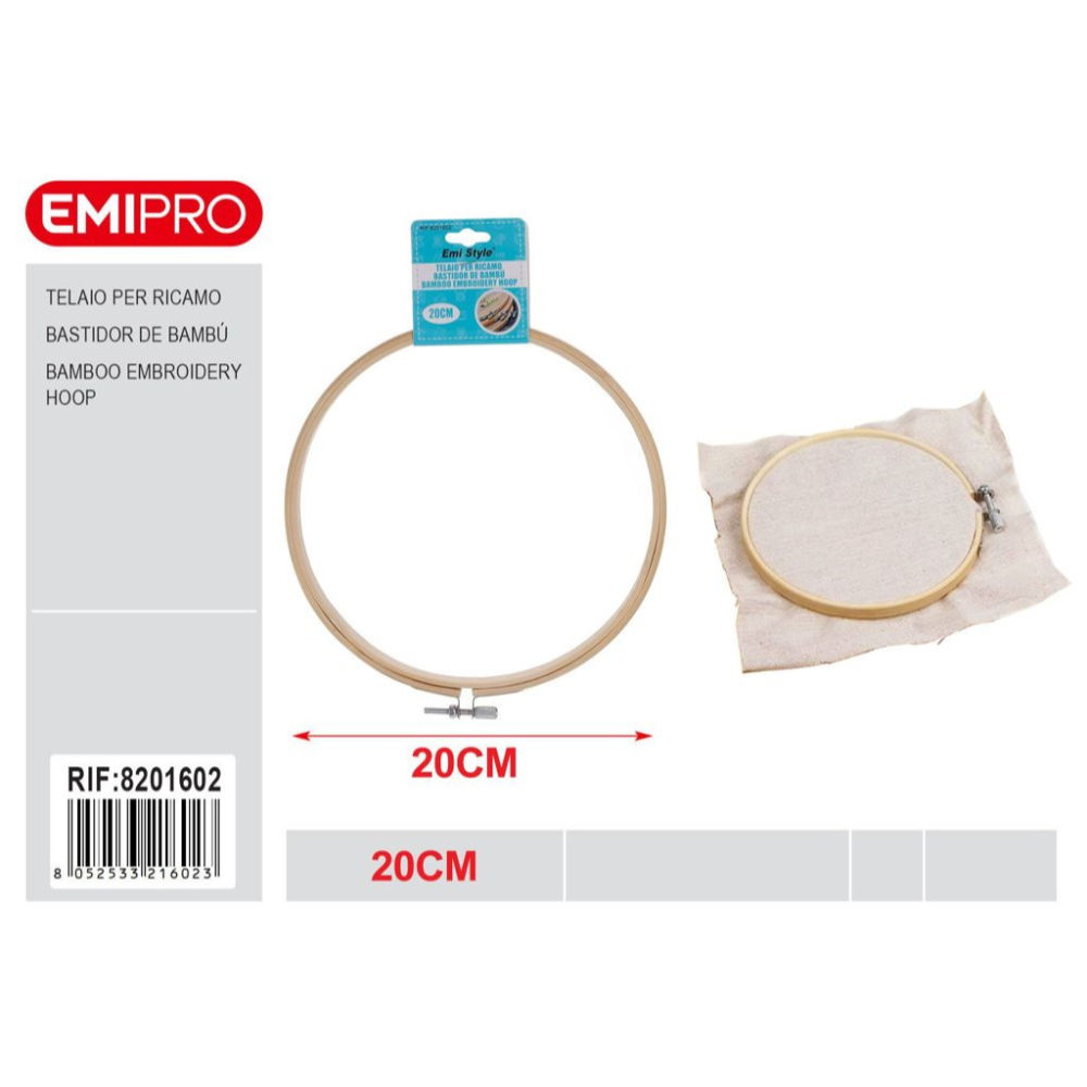 Emi Telaio da ricamo Tondo - 20cmEmi