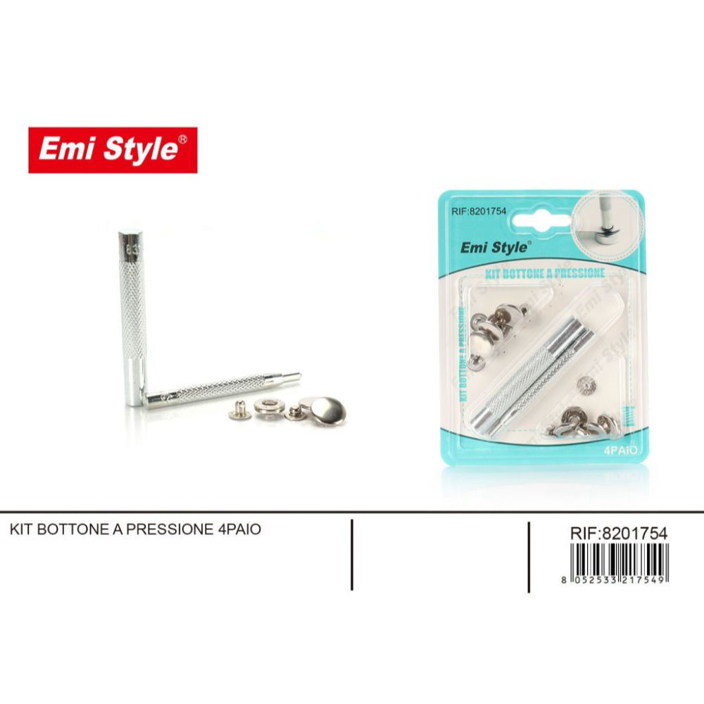 Emi Kit Bottone a Pressione - 4 PaiaEmi