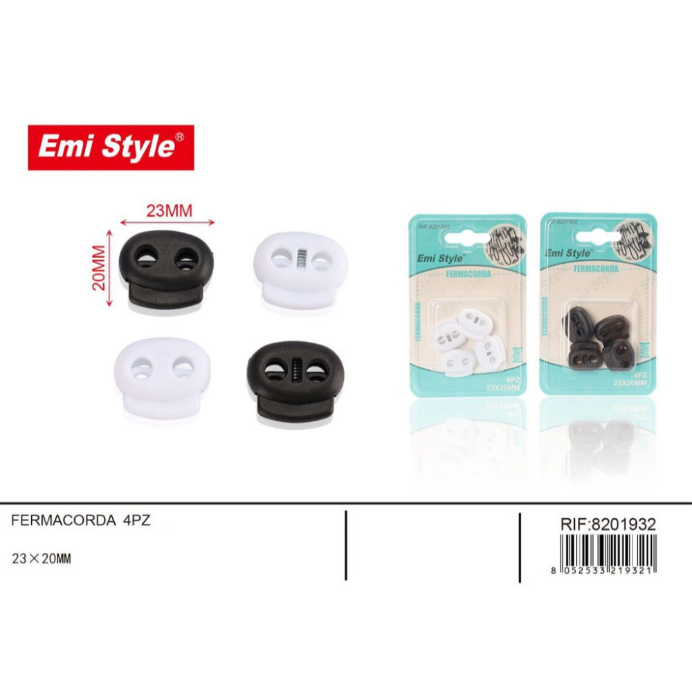 Emi Molla Fermacorda 23x20mm - 4pzEmi