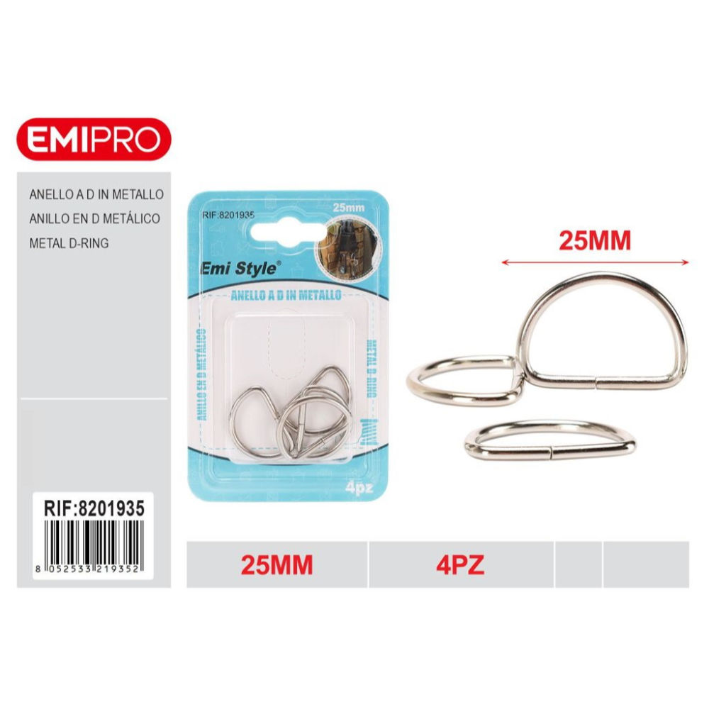 Emi Anello a D 25mm - 4pzEmi