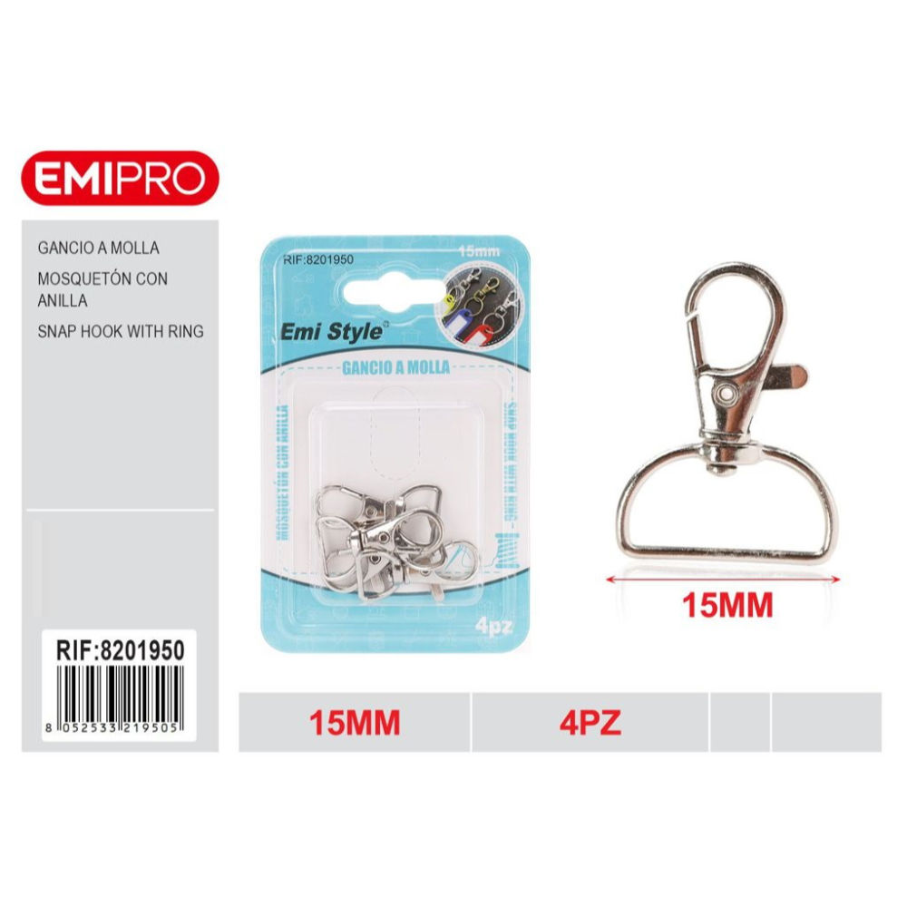 Emi Gancio a Molla 15cm - 4pzEmi