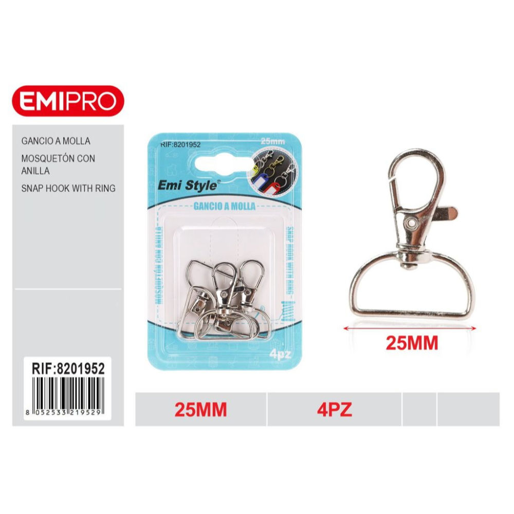 Emi Gancio a Molla 25cm - 4pzEmi