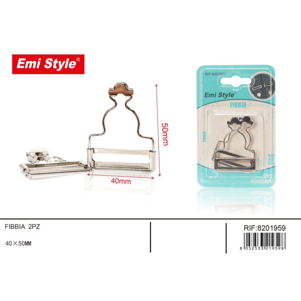Emi Fermaglio Salopette 40x50mm - 2pzEmi