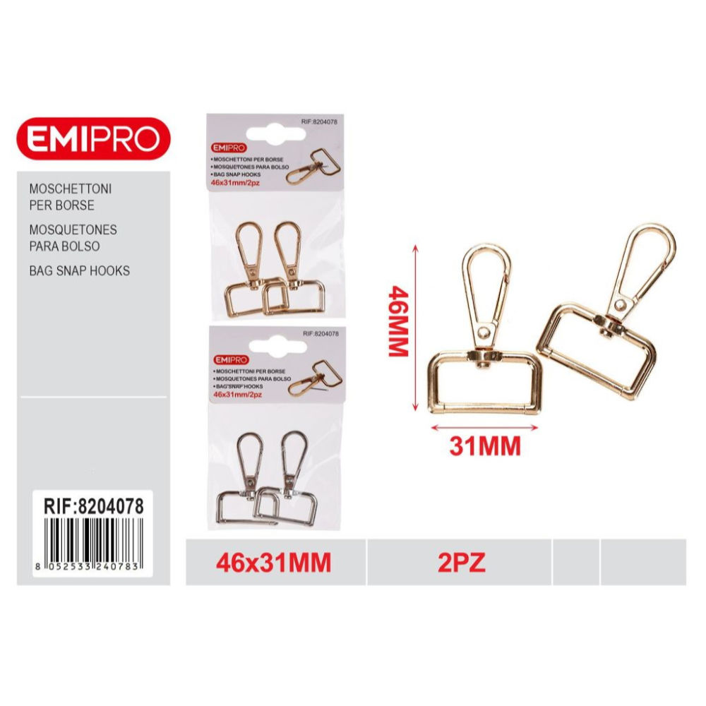 EMI Moschettoni per Borse 46x31mm - 2pzEmi