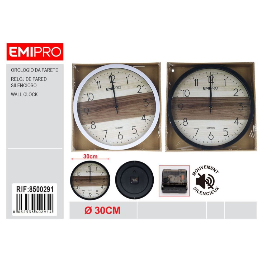EMI Orologio da Parete 30cm - 8500291Emi