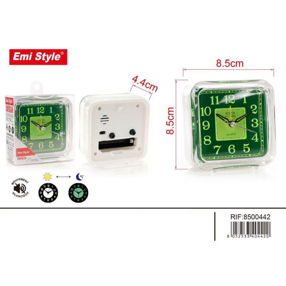 EMI SVEGLIA QUADRATA FLUO - BIANCOEmi