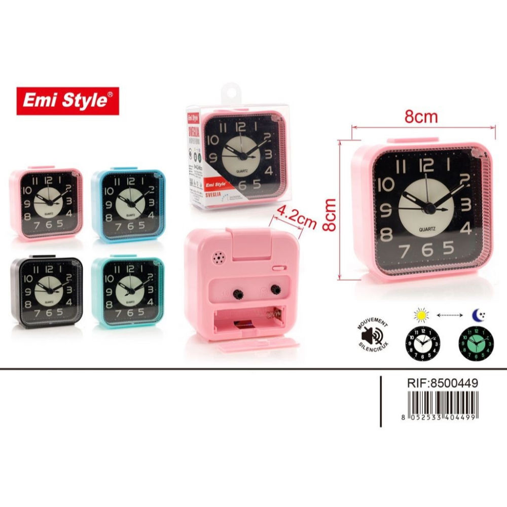 EMI SVEGLIA QUADRATA FLUO - COLOREmi
