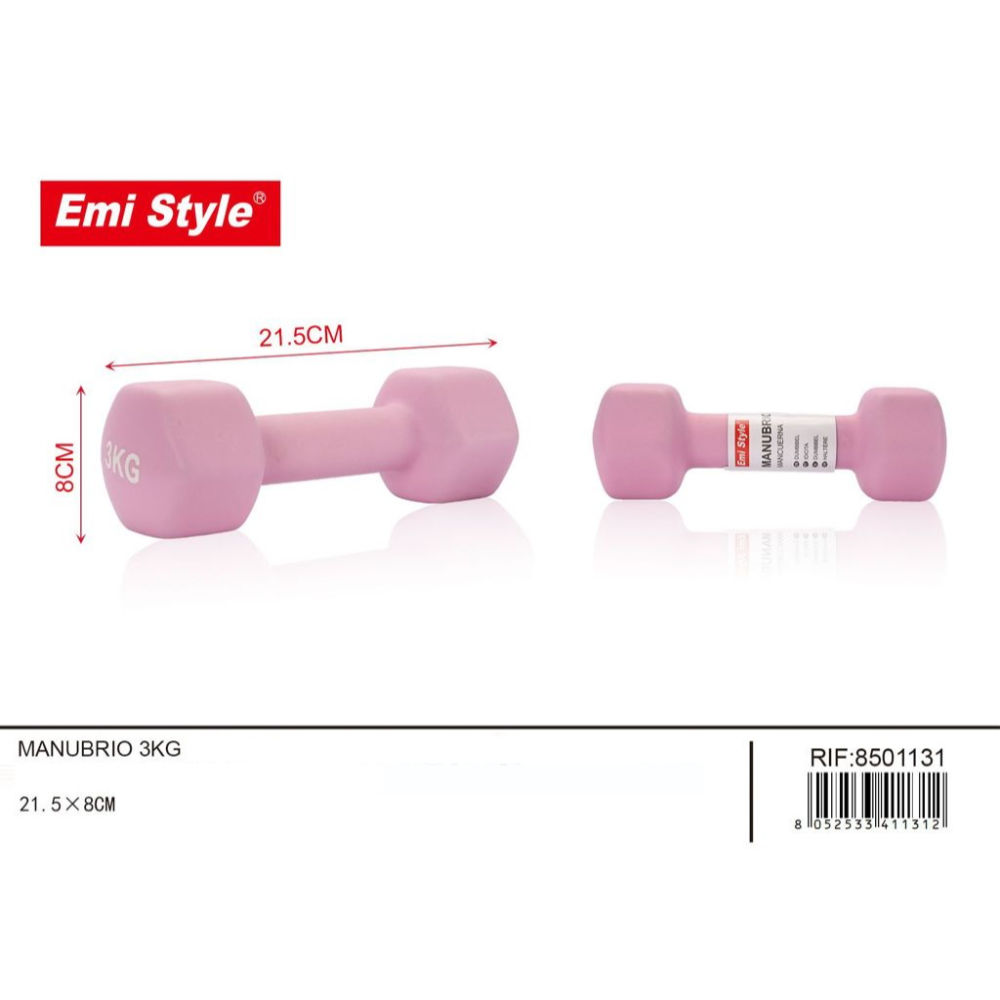 EMI MANUBRIO PALESTRA 3KG - ROSAEmi